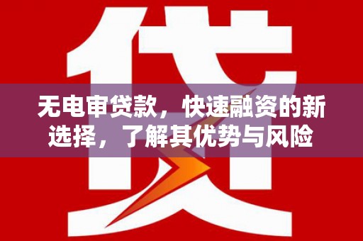 绥阳无电审贷款，快速融资的新选择，了解其优势与风险