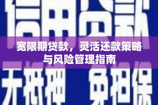 绥阳宽限期贷款，灵活还款策略与风险管理指南