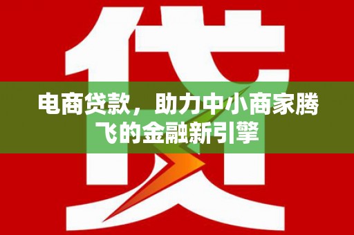 绥阳电商贷款，助力中小商家腾飞的金融新引擎