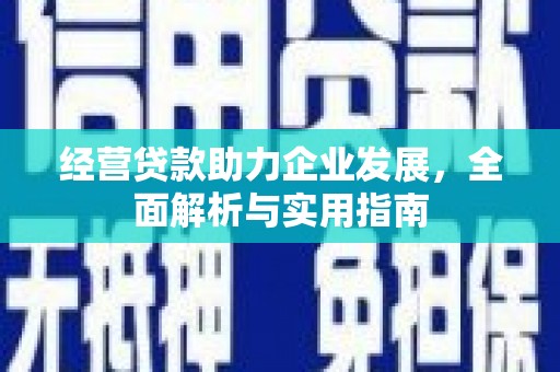 绥阳经营贷款助力企业发展，全面解析与实用指南
