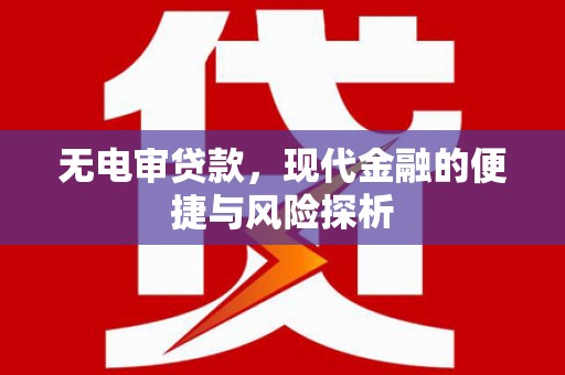绥阳无电审贷款，现代金融的便捷与风险探析