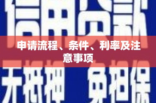 绥阳申请流程、条件、利率及注意事项