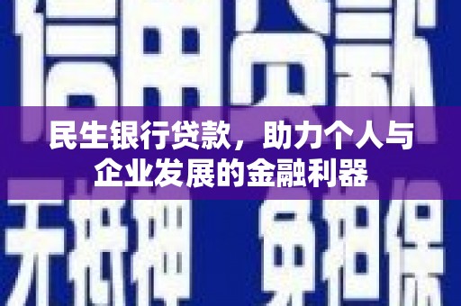 绥阳民生银行贷款，助力个人与企业发展的金融利器