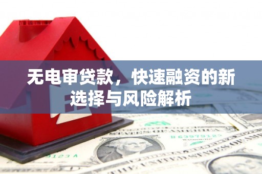 绥阳无电审贷款，快速融资的新选择与风险解析