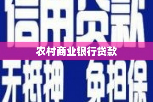 绥阳农村商业银行贷款