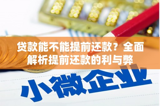 绥阳贷款能不能提前还款？全面解析提前还款的利与弊