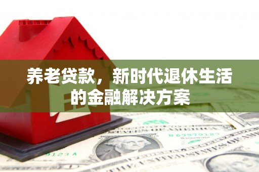 绥阳养老贷款，新时代退休生活的金融解决方案