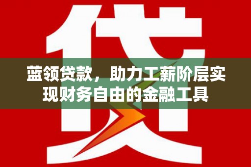绥阳蓝领贷款，助力工薪阶层实现财务自由的金融工具