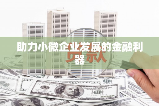 绥阳助力小微企业发展的金融利器